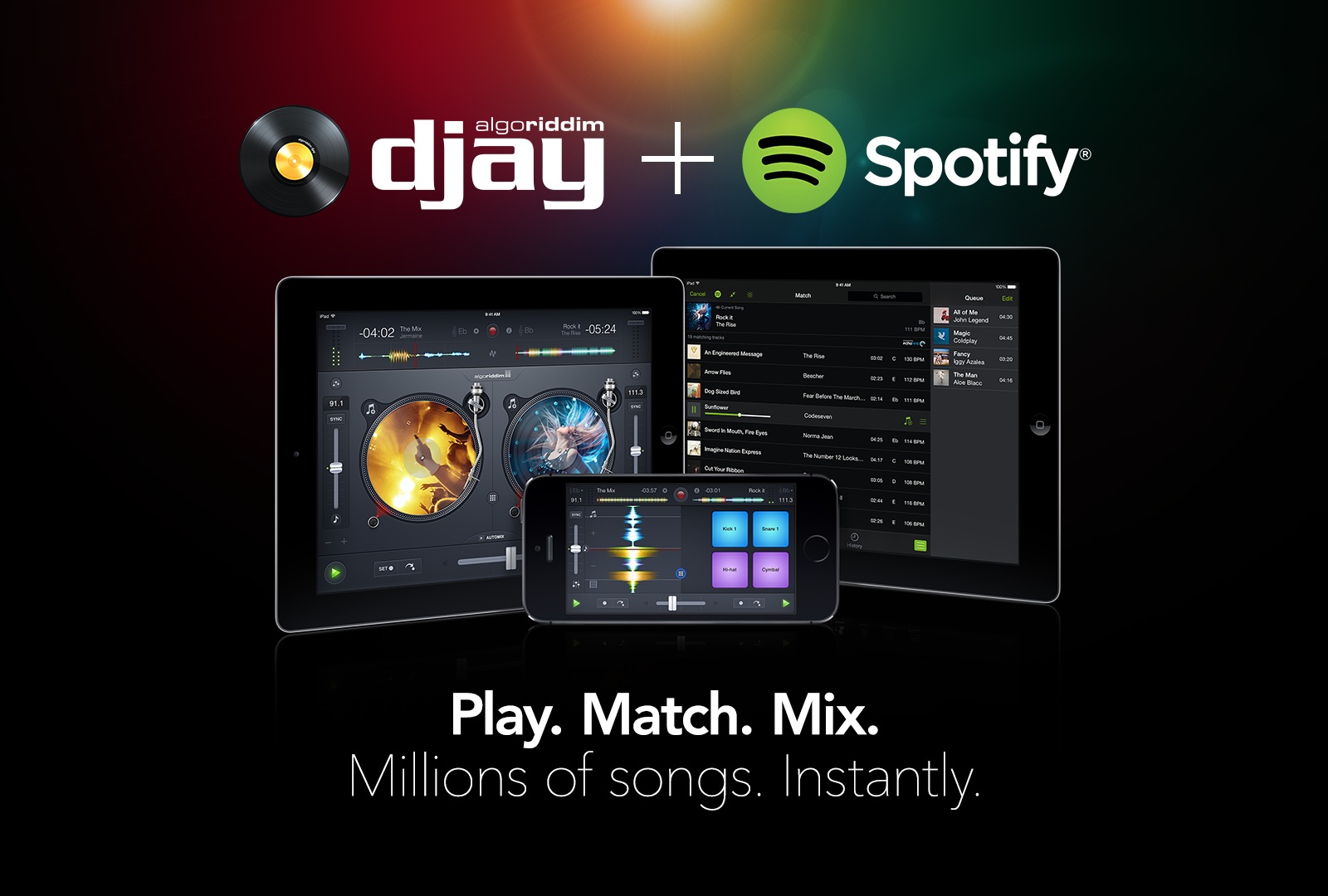 Spotify ipad mixer app software